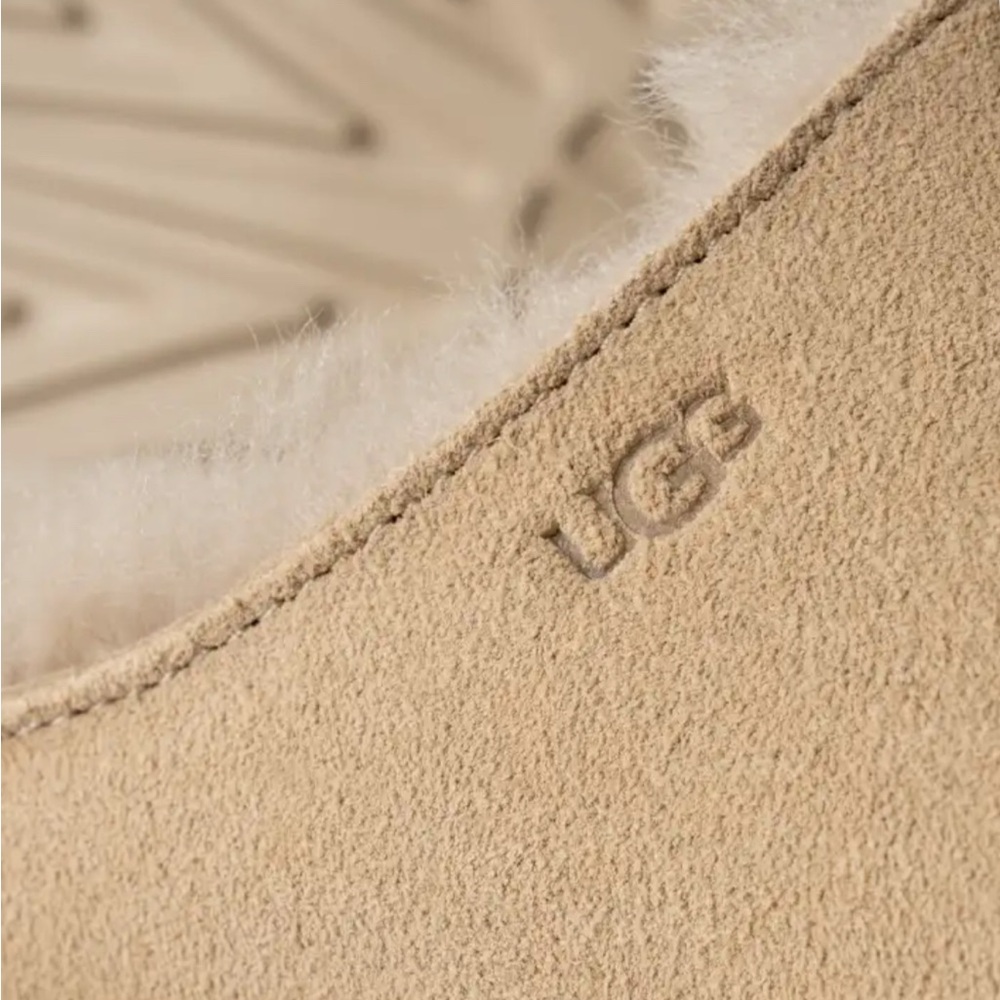 UGG Suede Shearling-Lined Slides